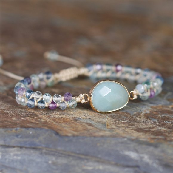 Handmade Bracelets| Healing Natural Stone Bracelets| Aventurine Bracelets - Picture 1 of 7